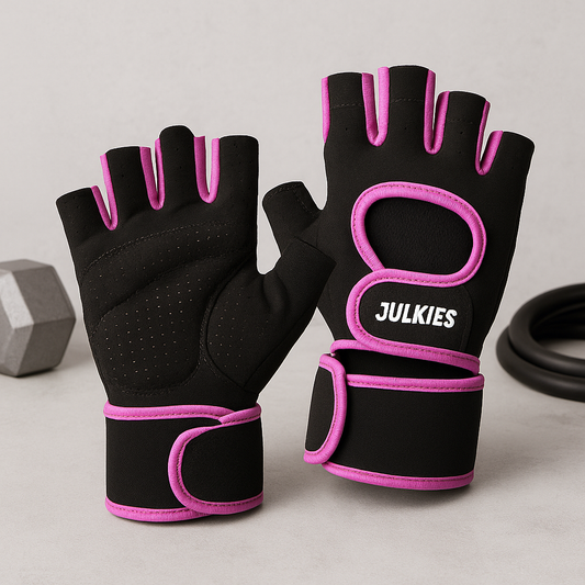 Guantes de gimnasio antideslizantes sin dedos